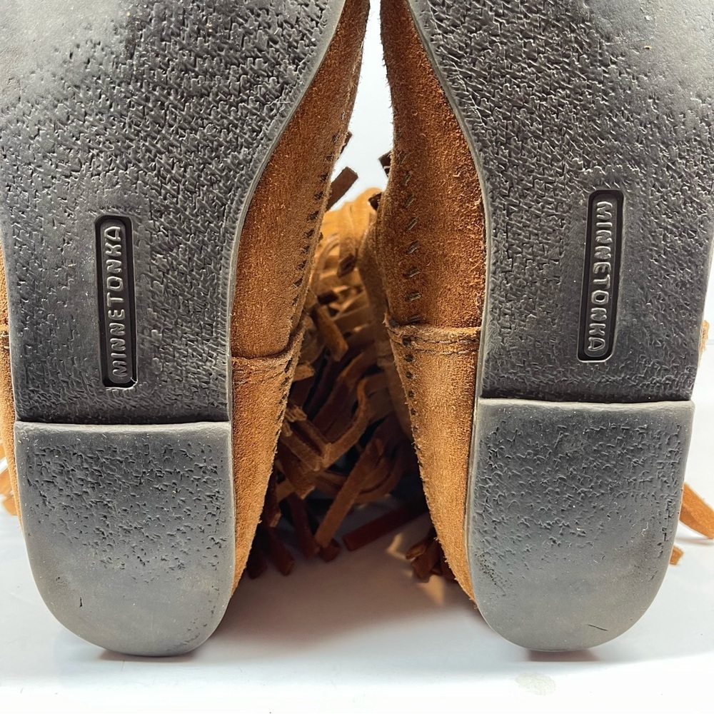 Minnetonka Brown 3-Layer Fringe Boots‎ Size 10M - Picture 13 of 14